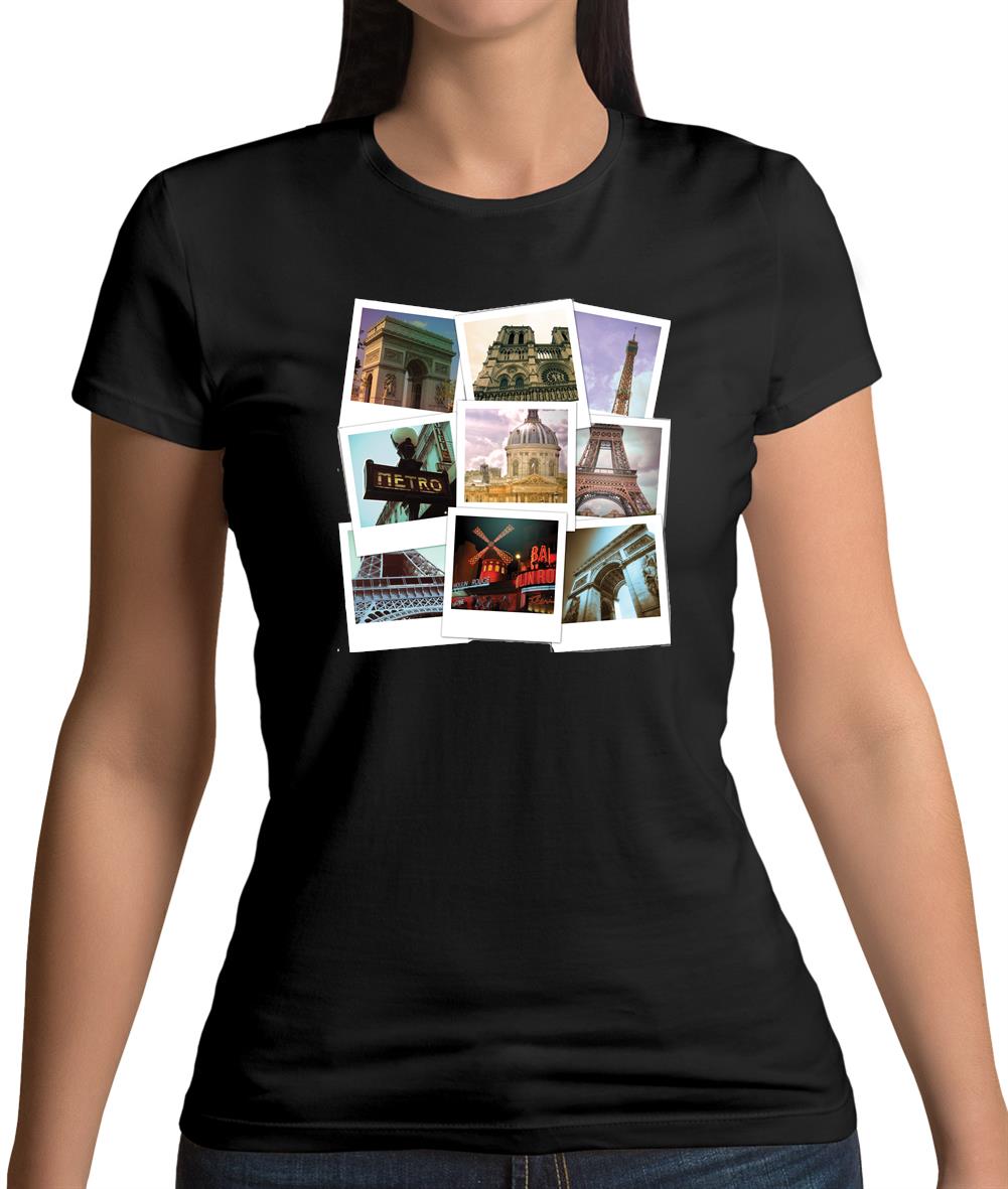 Paris Photo Collage Womens T-Shirt Paris Photo Collage Womens T-Shirt