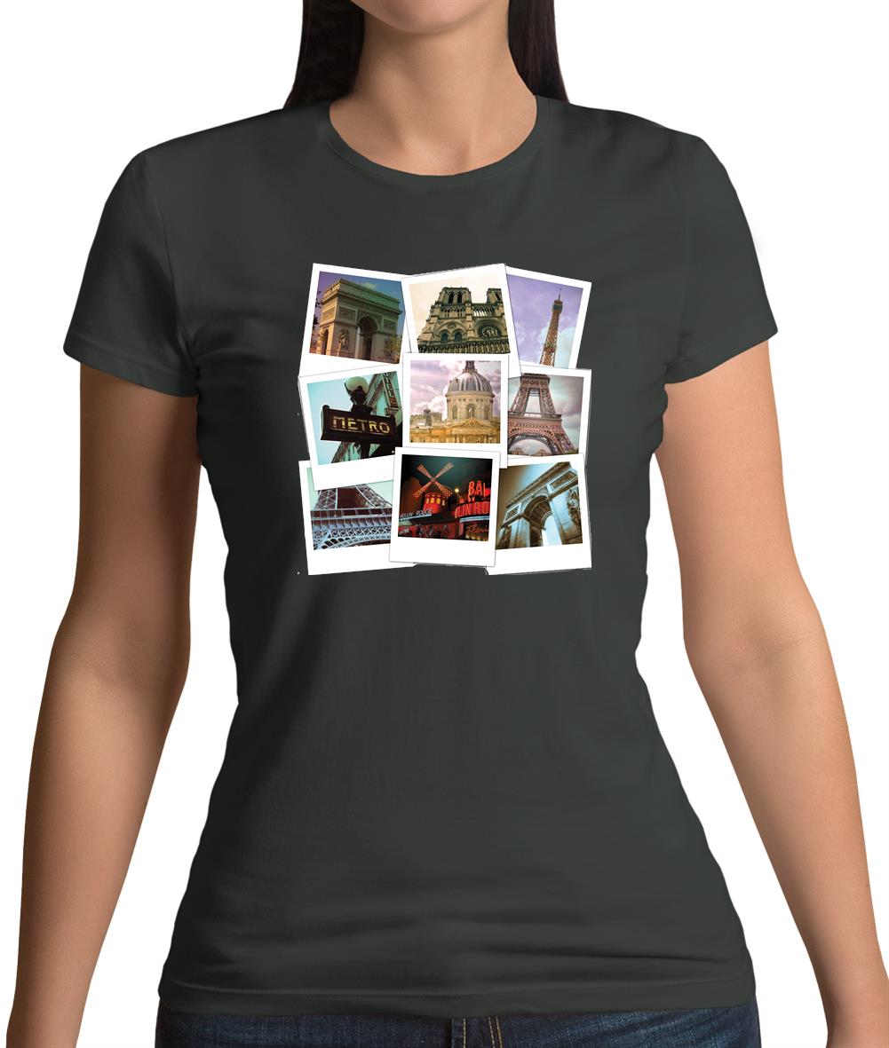 Paris Photo Collage Womens T-Shirt Paris Photo Collage Womens T-Shirt