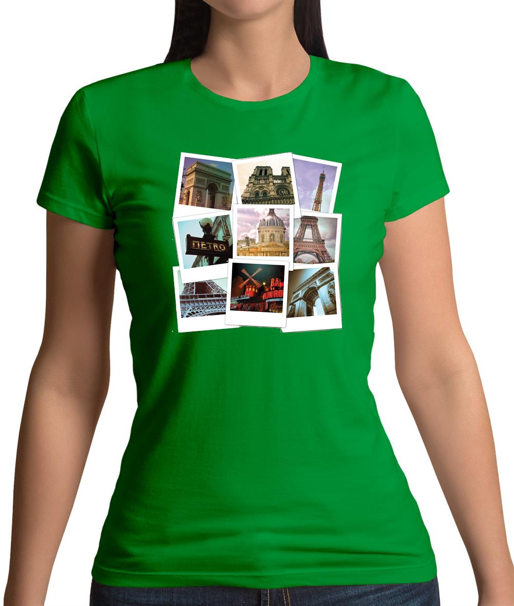 Paris Photo Collage Womens T-Shirt Paris Photo Collage Womens T-Shirt