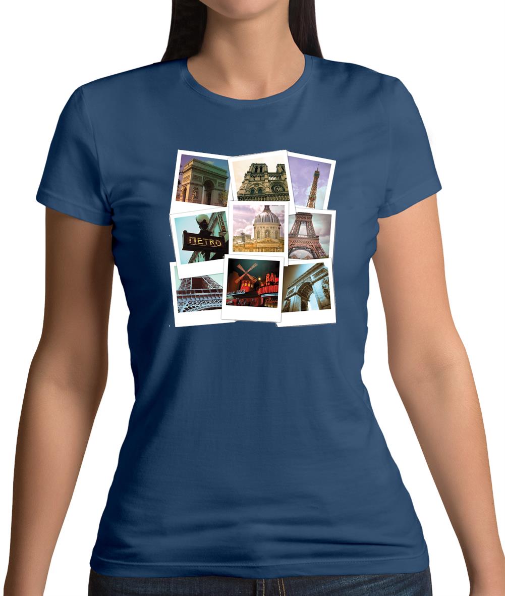 Paris Photo Collage Womens T-Shirt Paris Photo Collage Womens T-Shirt