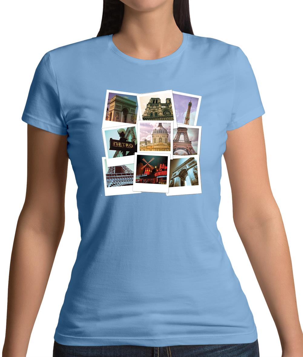 Paris Photo Collage Womens T-Shirt Paris Photo Collage Womens T-Shirt