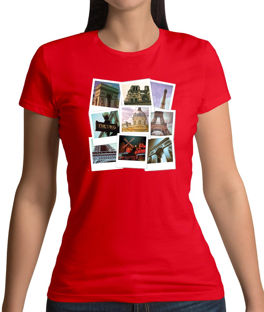 Paris Photo Collage Womens T-Shirt Paris Photo Collage Womens T-Shirt