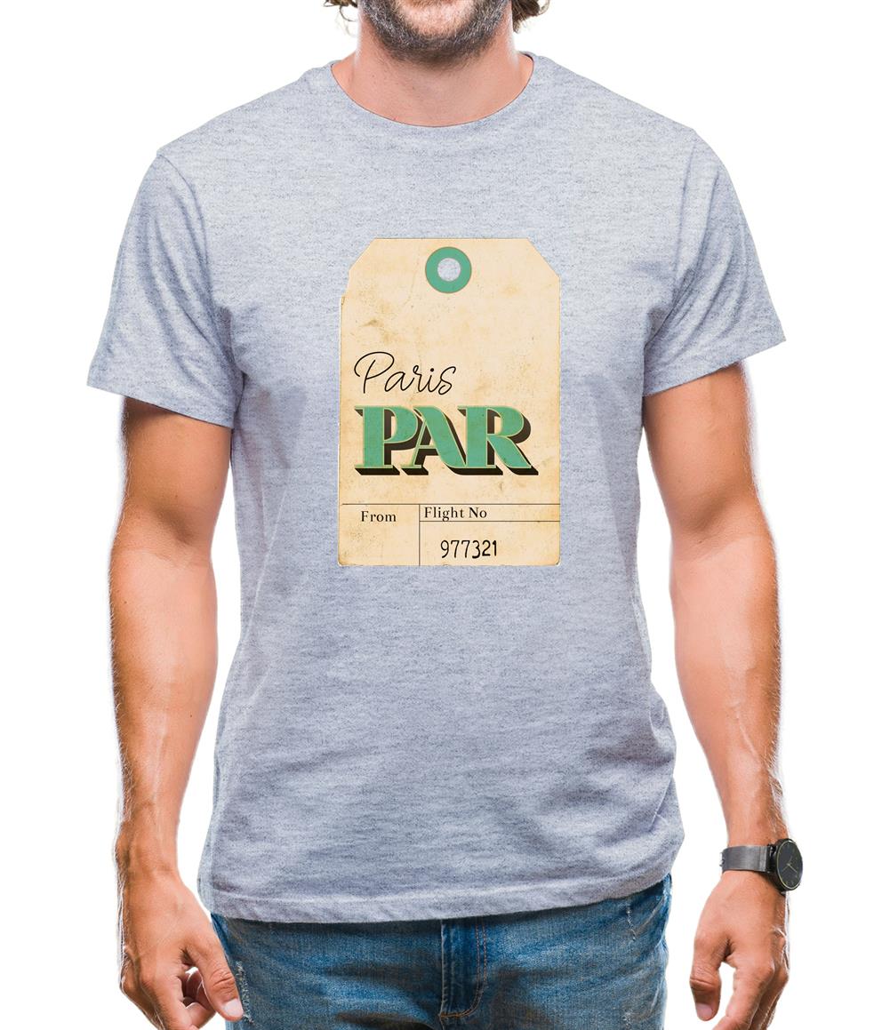 Paris Travel Tag Mens T-Shirt Paris Travel Tag Mens T-Shirt