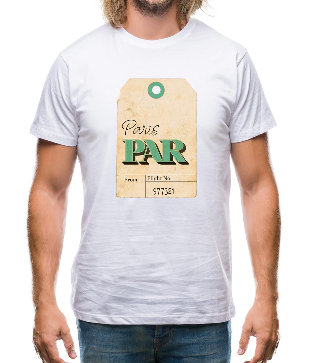 Paris Travel Tag Mens T-Shirt Paris Travel Tag Mens T-Shirt