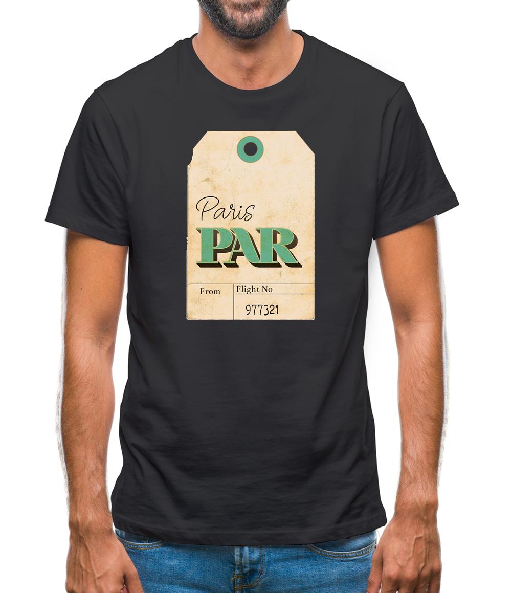 Paris Travel Tag Mens T-Shirt Paris Travel Tag Mens T-Shirt