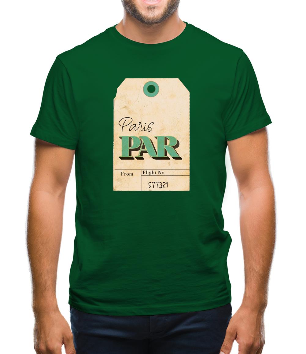 Paris Travel Tag Mens T-Shirt Paris Travel Tag Mens T-Shirt
