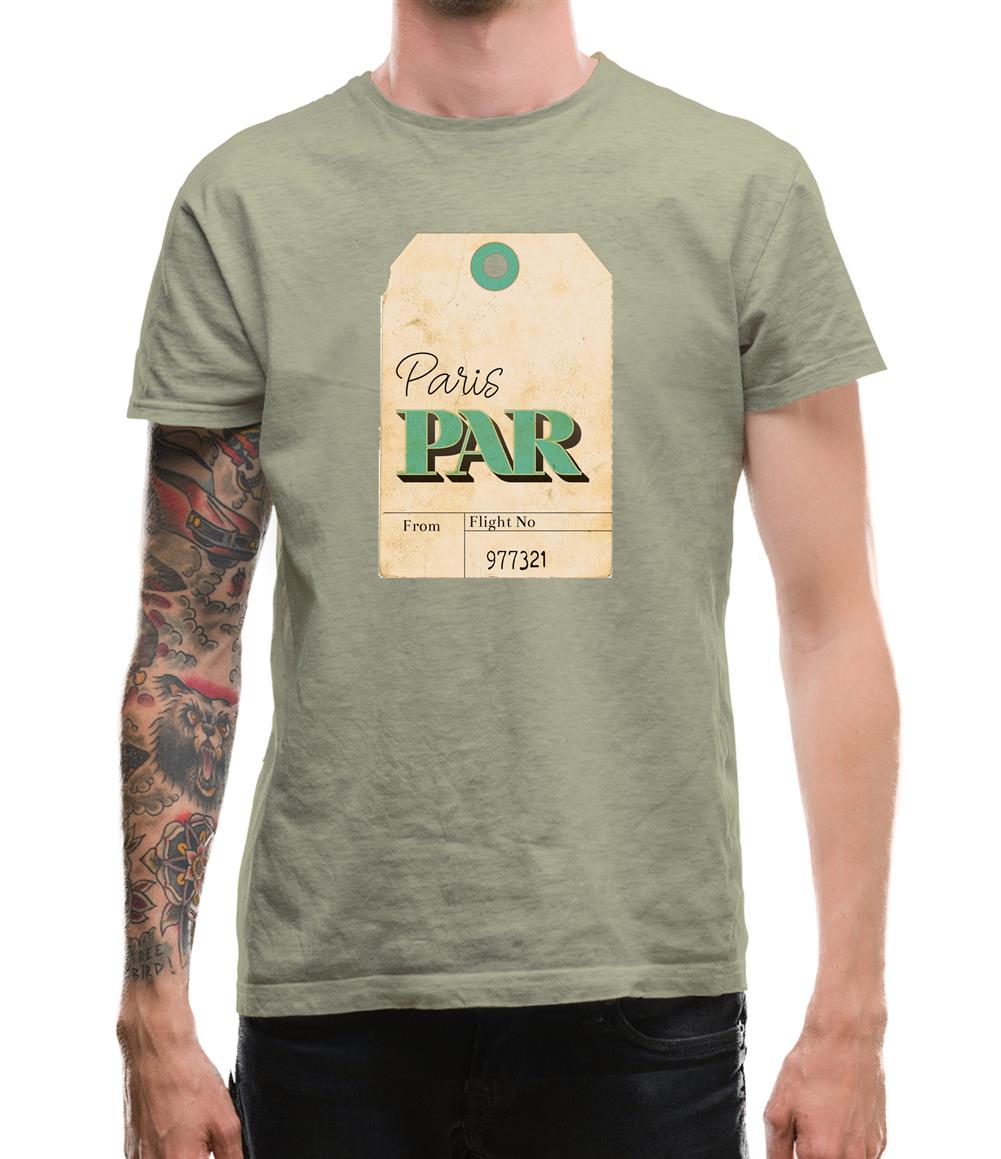 Paris Travel Tag Mens T-Shirt Paris Travel Tag Mens T-Shirt
