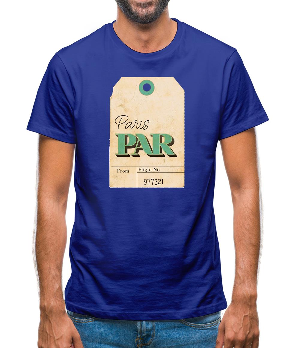Paris Travel Tag Mens T-Shirt Paris Travel Tag Mens T-Shirt
