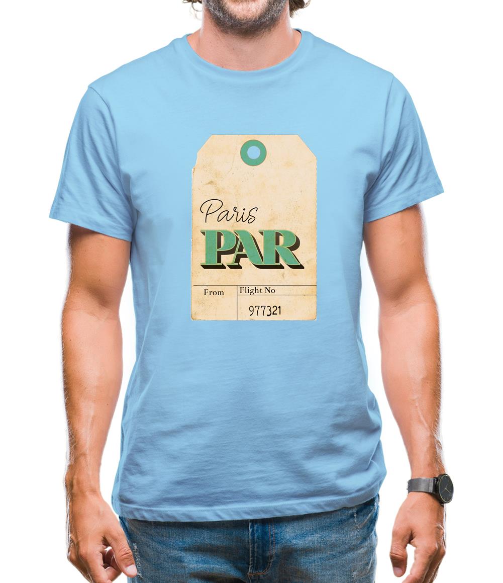 Paris Travel Tag Mens T-Shirt Paris Travel Tag Mens T-Shirt