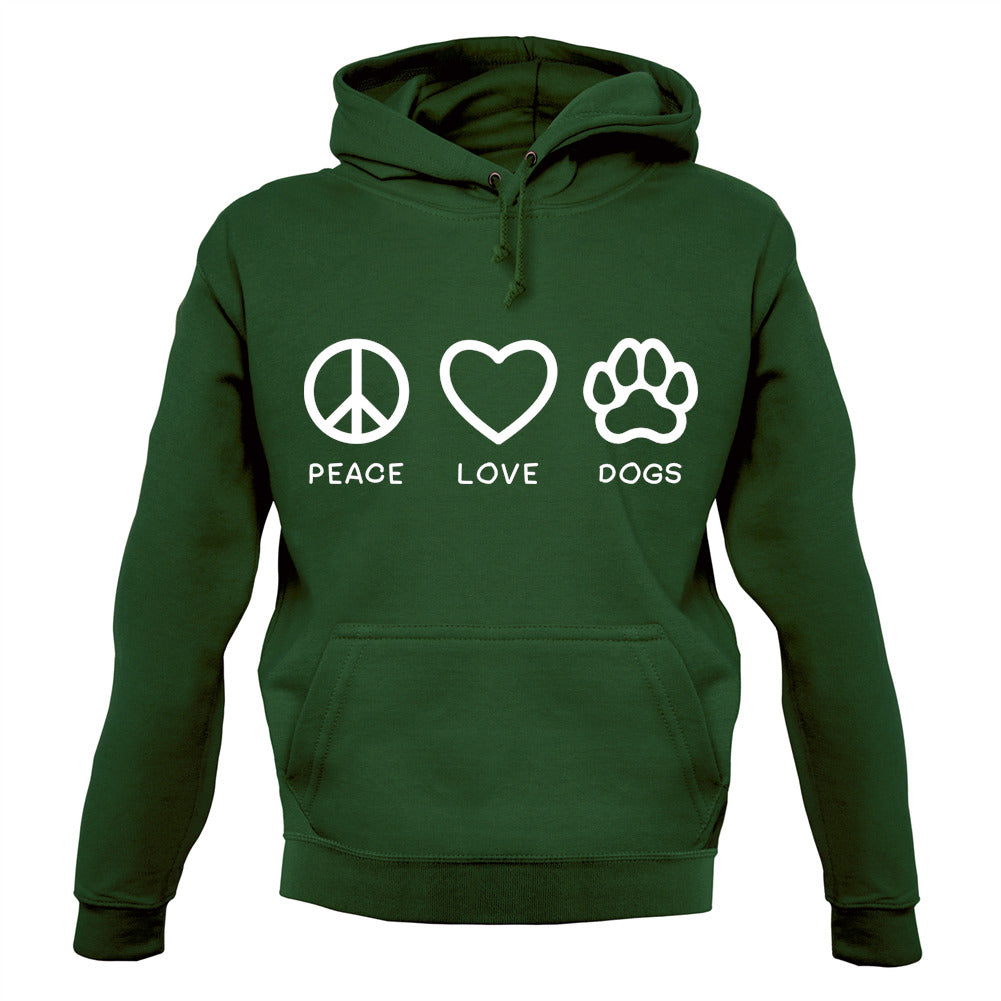 Peace, Love And Dogs Unisex Hoodie Peace, Love And Dogs Unisex Hoodie