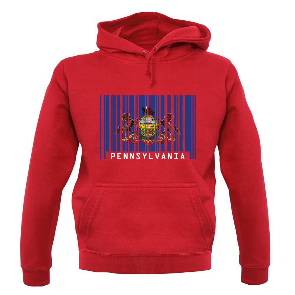 Pennsylvania Barcode Style Flag unisex hoodie Pennsylvania Barcode Style Flag unisex hoodie