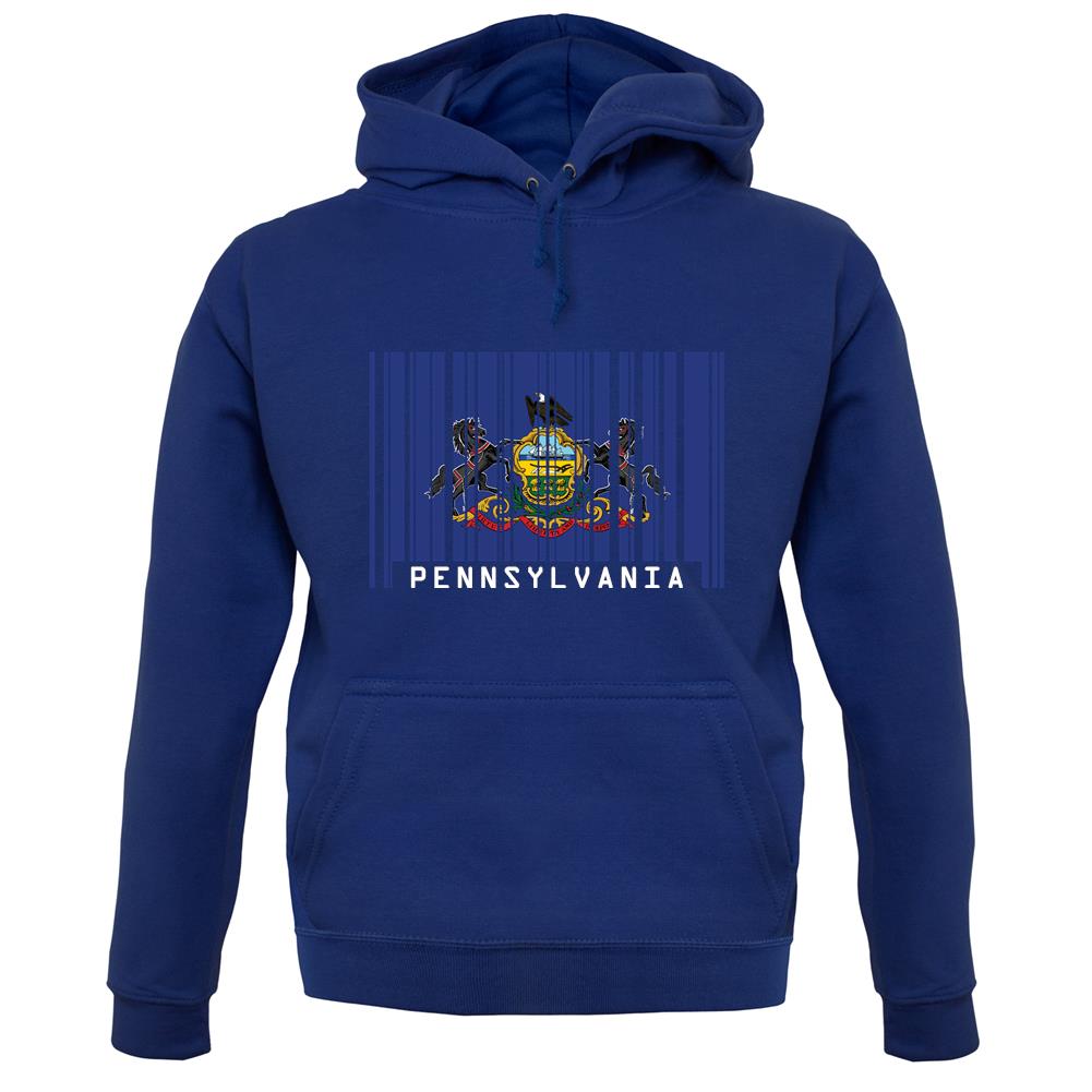 Pennsylvania Barcode Style Flag unisex hoodie Pennsylvania Barcode Style Flag unisex hoodie