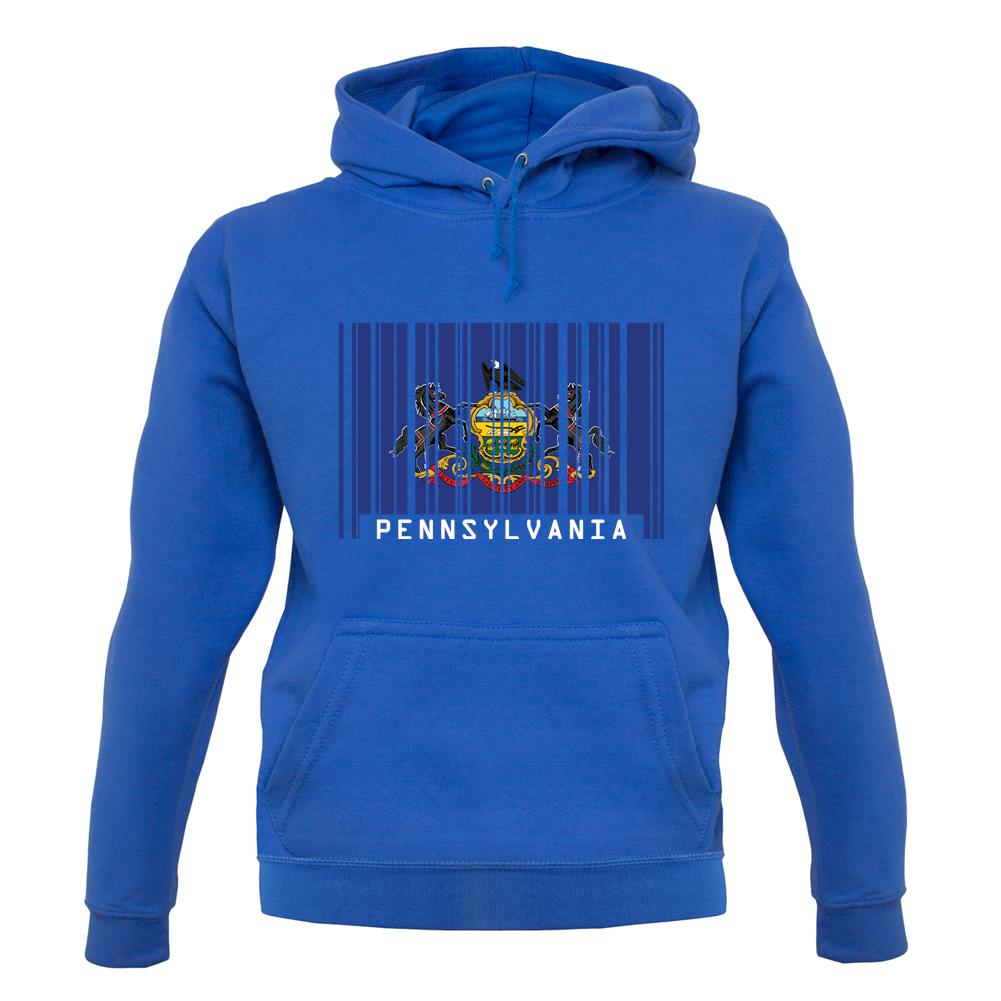 Pennsylvania Barcode Style Flag unisex hoodie Pennsylvania Barcode Style Flag unisex hoodie