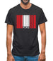 Peru Barcode Style Flag Mens T-Shirt Peru Barcode Style Flag Mens T-Shirt