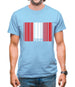 Peru Barcode Style Flag Mens T-Shirt Peru Barcode Style Flag Mens T-Shirt