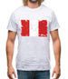 Peru Grunge Style Flag Mens T-Shirt Peru Grunge Style Flag Mens T-Shirt