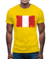 Peru Grunge Style Flag Mens T-Shirt Peru Grunge Style Flag Mens T-Shirt