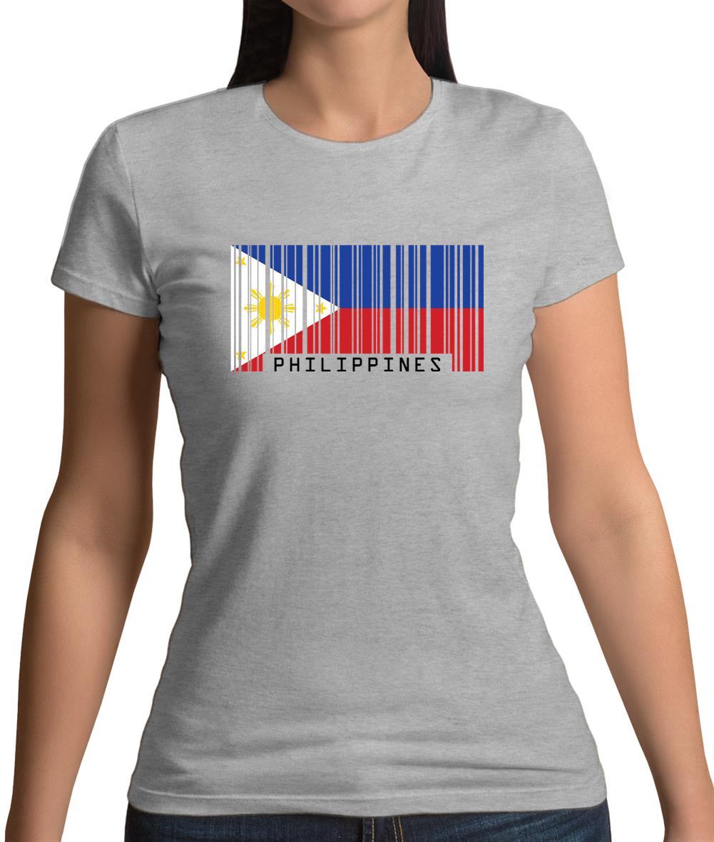Philippines Barcode Style Flag Womens T-Shirt Philippines Barcode Style Flag Womens T-Shirt