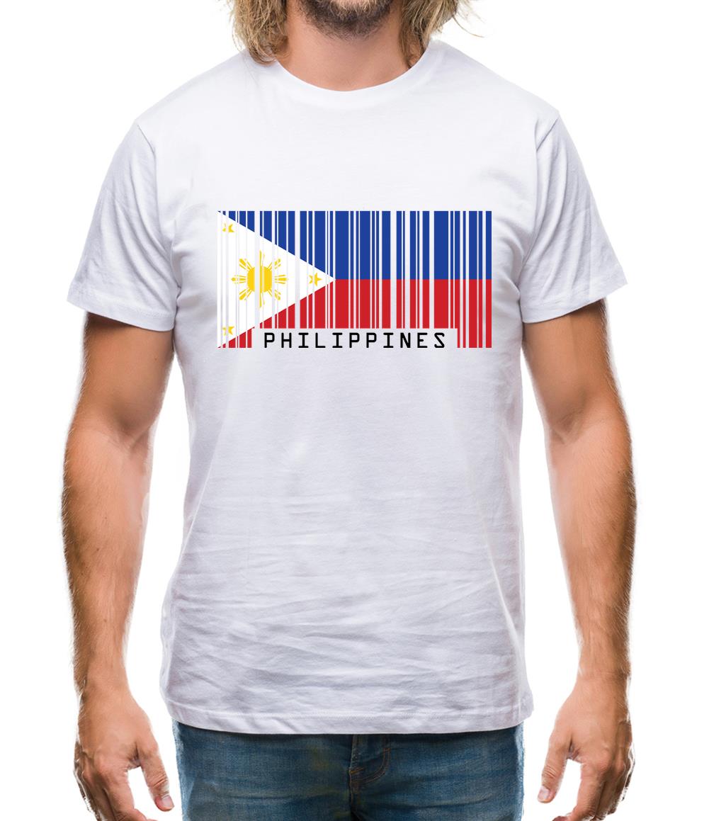 Philippines Barcode Style Flag Mens T-Shirt Philippines Barcode Style Flag Mens T-Shirt