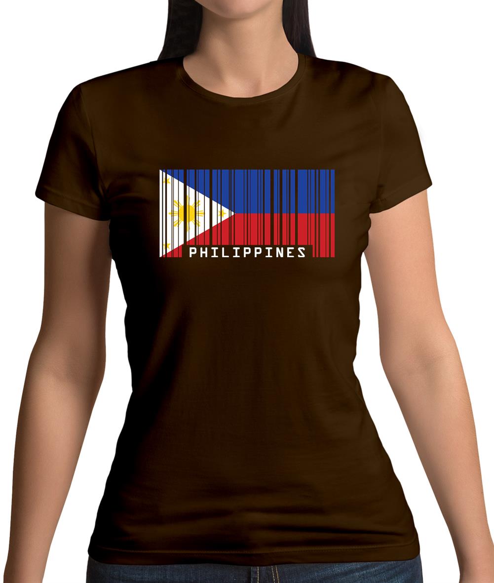 Philippines Barcode Style Flag Womens T-Shirt Philippines Barcode Style Flag Womens T-Shirt