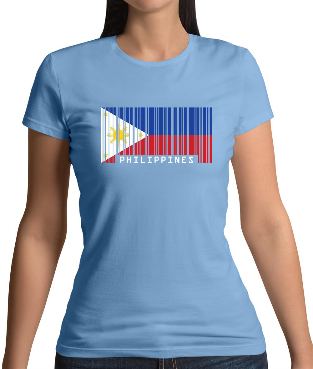 Philippines Barcode Style Flag Womens T-Shirt Philippines Barcode Style Flag Womens T-Shirt