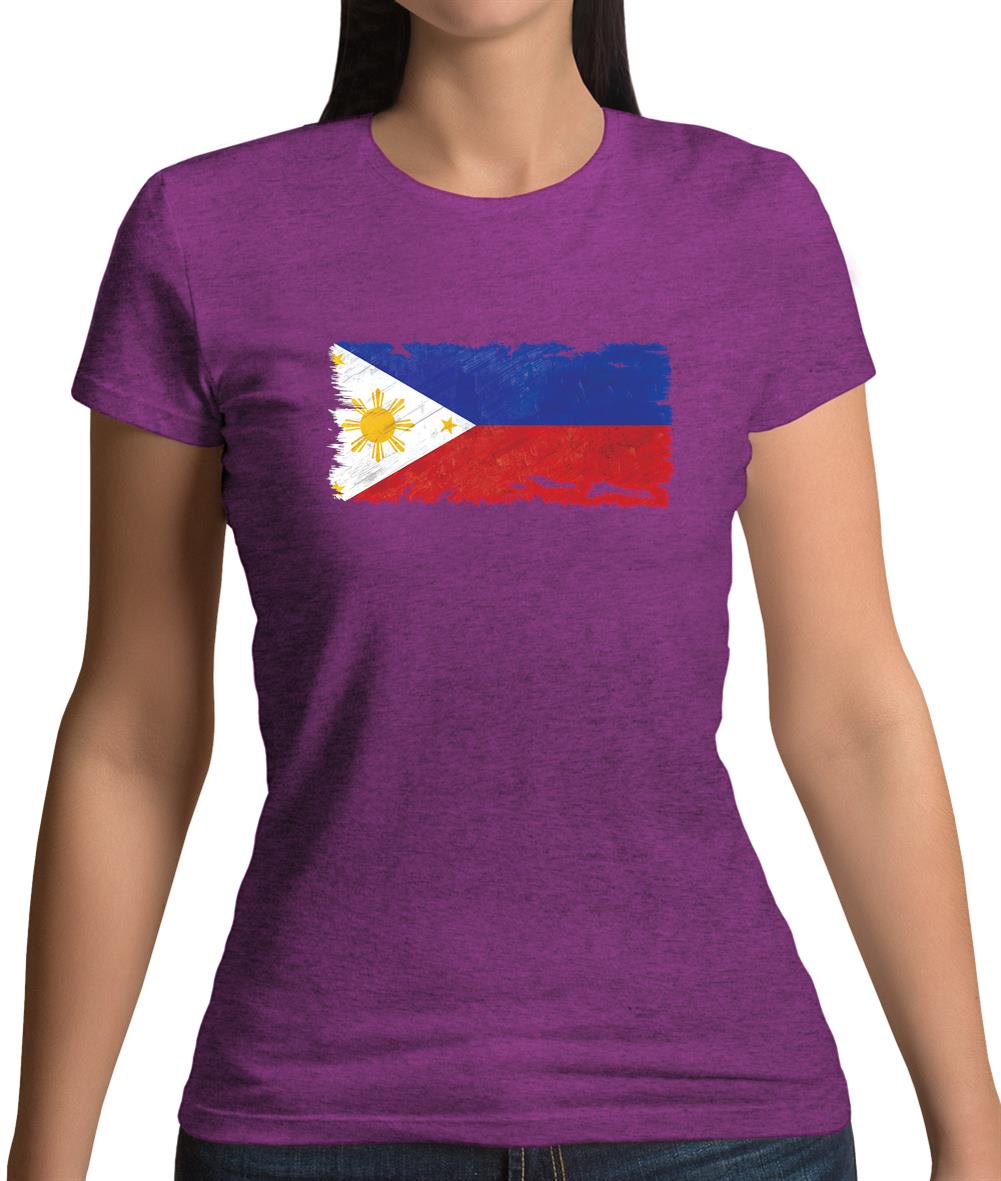 Philippines Grunge Style Flag Womens T-Shirt Philippines Grunge Style Flag Womens T-Shirt