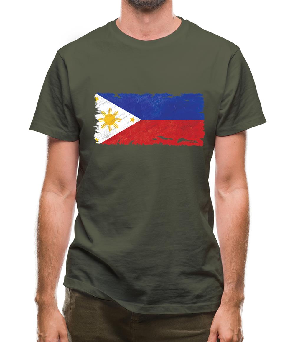 Philippines Grunge Style Flag Mens T-Shirt Philippines Grunge Style Flag Mens T-Shirt