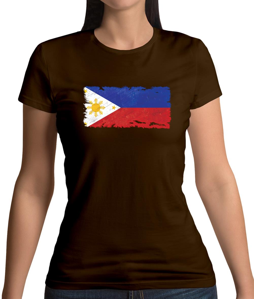 Philippines Grunge Style Flag Womens T-Shirt Philippines Grunge Style Flag Womens T-Shirt