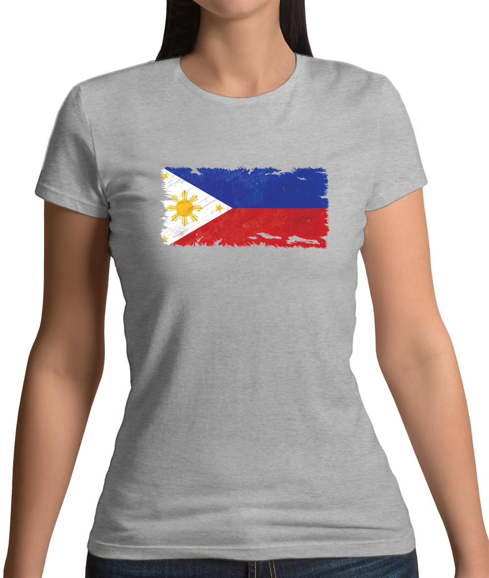 Philippines Grunge Style Flag Womens T-Shirt Philippines Grunge Style Flag Womens T-Shirt