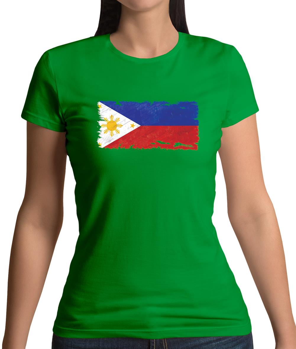Philippines Grunge Style Flag Womens T-Shirt Philippines Grunge Style Flag Womens T-Shirt