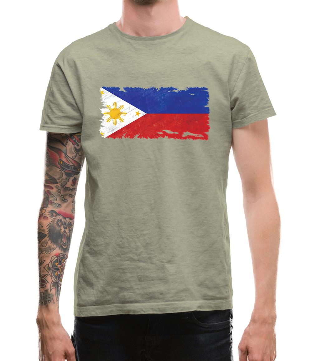 Philippines Grunge Style Flag Mens T-Shirt Philippines Grunge Style Flag Mens T-Shirt