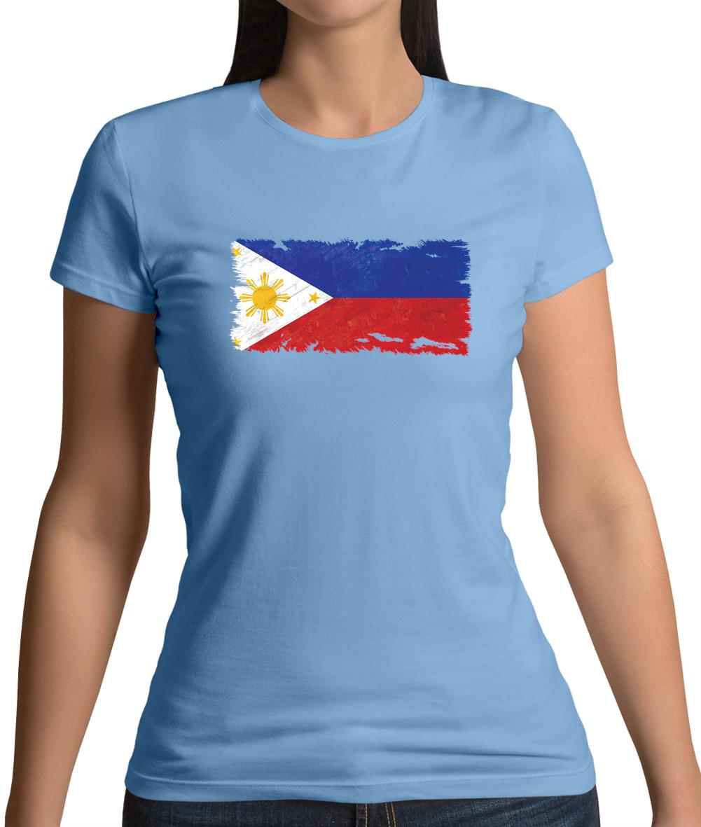 Philippines Grunge Style Flag Womens T-Shirt Philippines Grunge Style Flag Womens T-Shirt