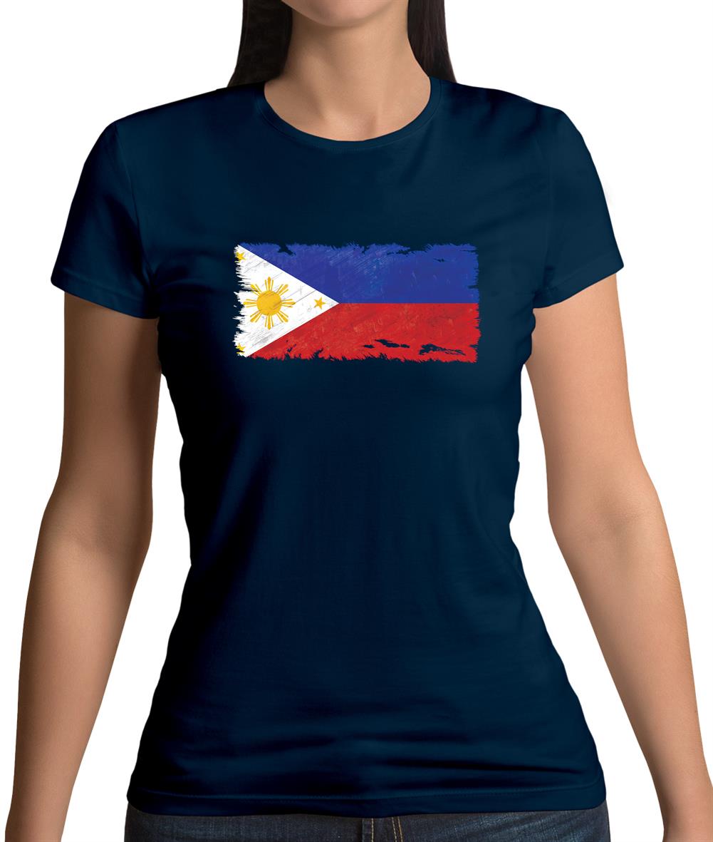 Philippines Grunge Style Flag Womens T-Shirt Philippines Grunge Style Flag Womens T-Shirt