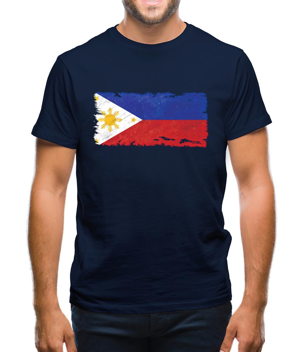 Philippines Grunge Style Flag Mens T-Shirt Philippines Grunge Style Flag Mens T-Shirt