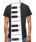 Piano Key Tie Mens T-Shirt Piano Key Tie Mens T-Shirt