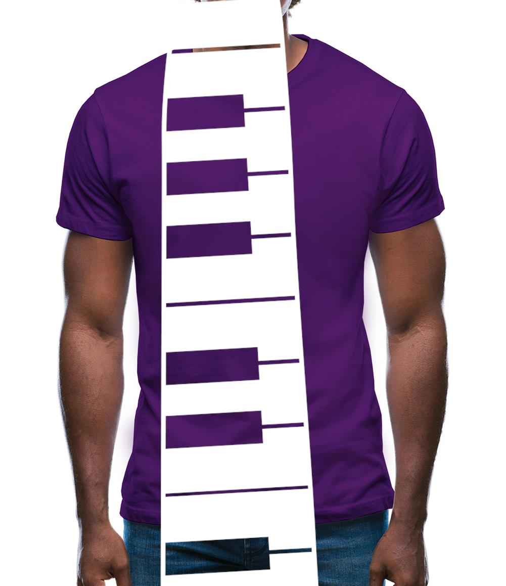 Piano Key Tie Mens T-Shirt Piano Key Tie Mens T-Shirt