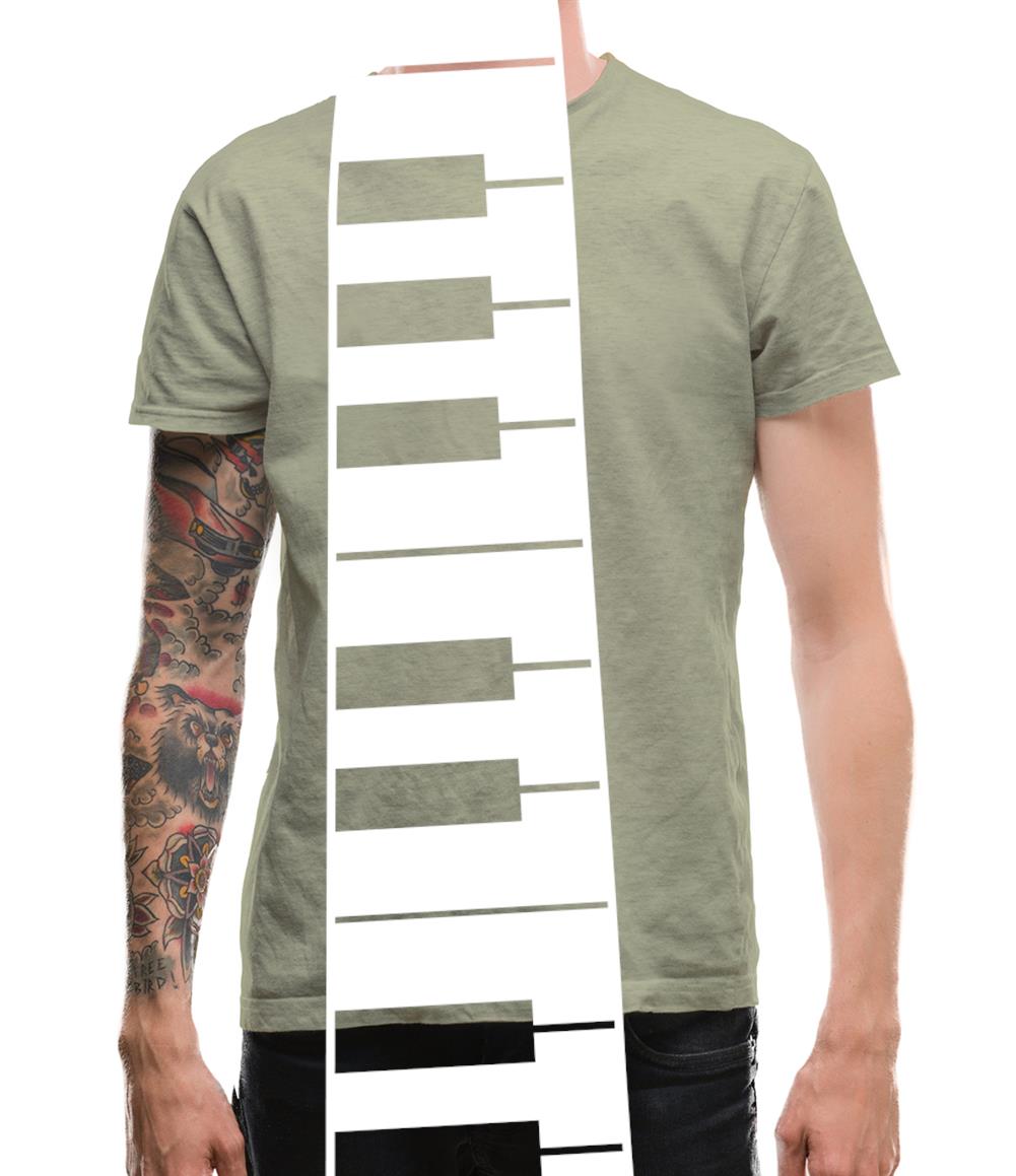 Piano Key Tie Mens T-Shirt Piano Key Tie Mens T-Shirt