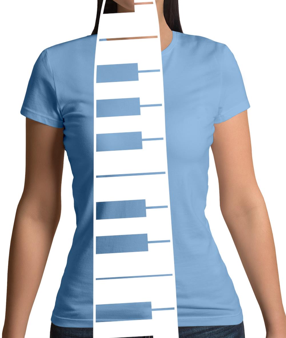 Piano Key Tie Womens T-Shirt Piano Key Tie Womens T-Shirt