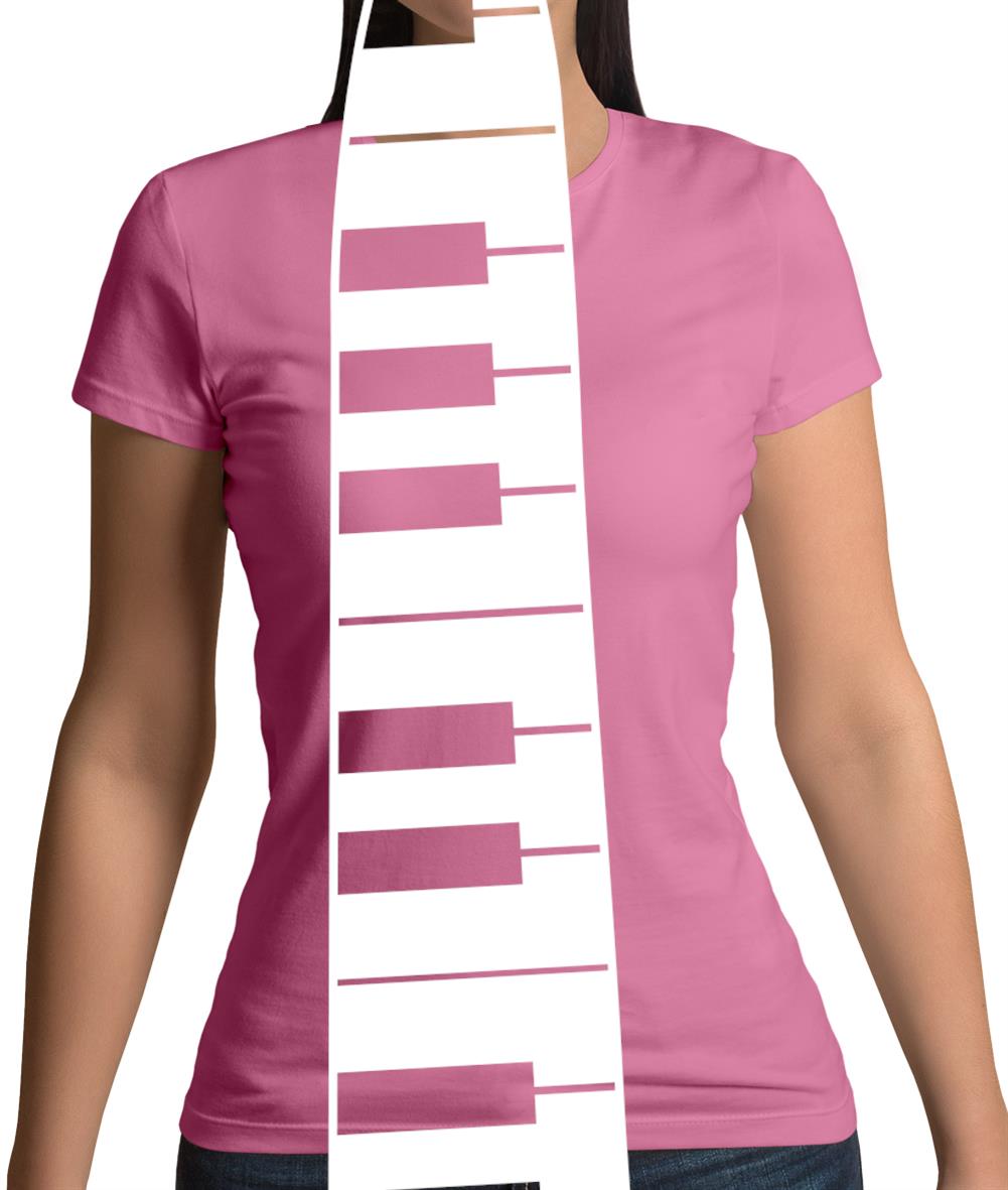 Piano Key Tie Womens T-Shirt Piano Key Tie Womens T-Shirt