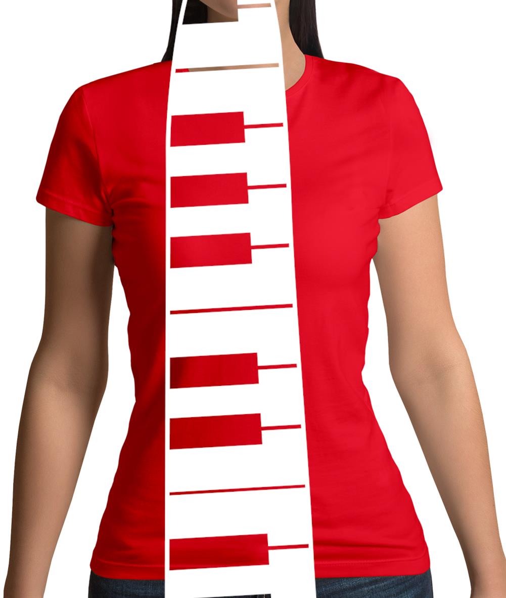 Piano Key Tie Womens T-Shirt Piano Key Tie Womens T-Shirt