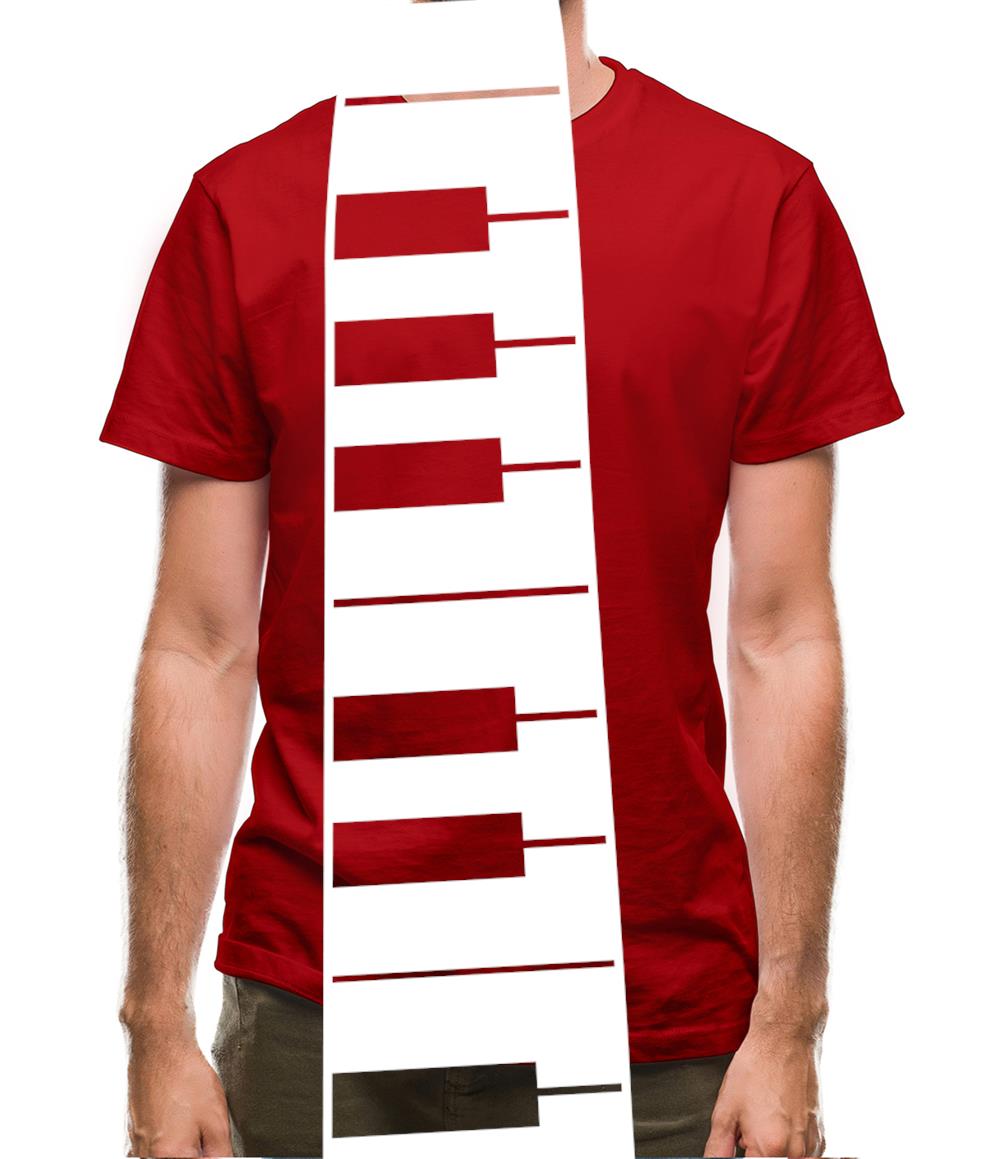 Piano Key Tie Mens T-Shirt Piano Key Tie Mens T-Shirt