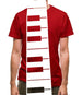 Piano Key Tie Mens T-Shirt Piano Key Tie Mens T-Shirt