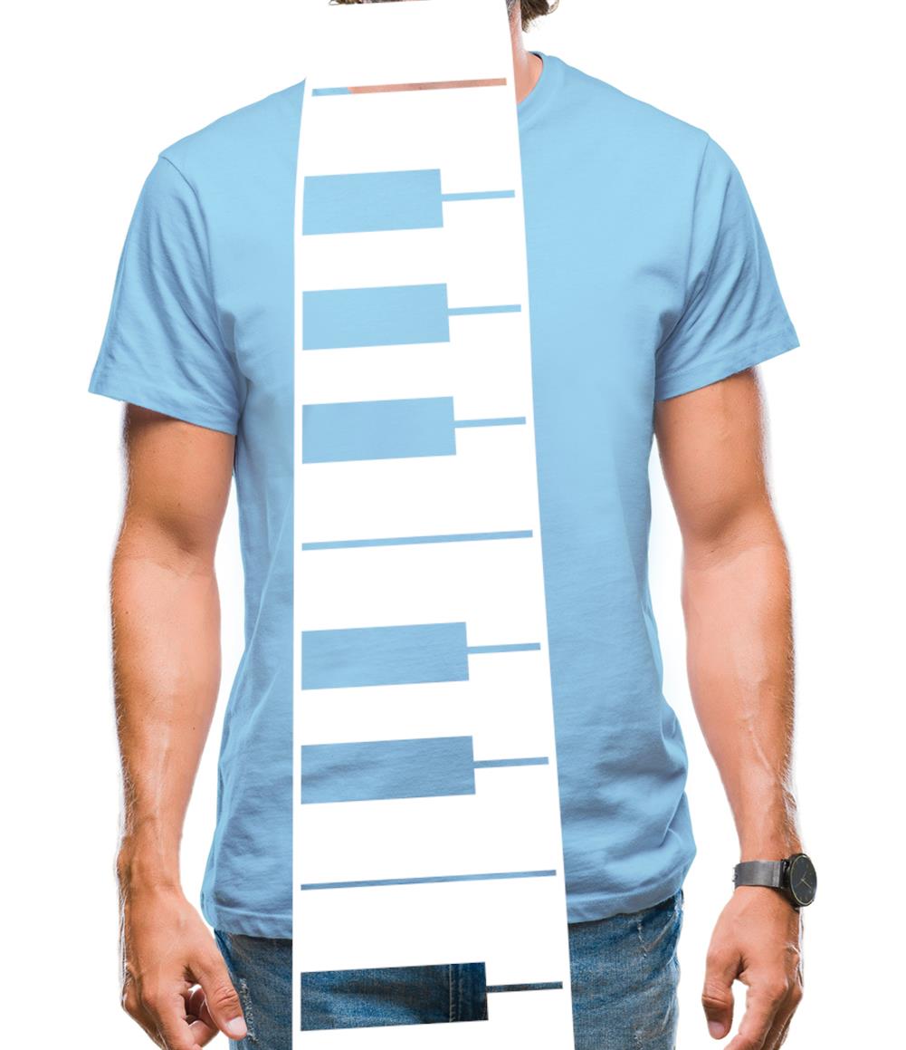 Piano Key Tie Mens T-Shirt Piano Key Tie Mens T-Shirt