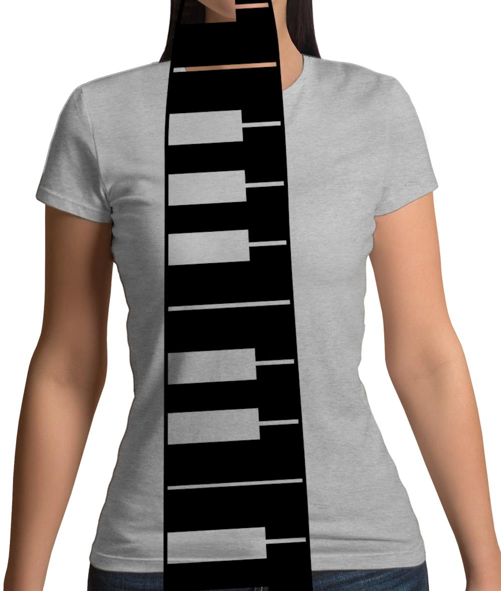 Piano Key Tie Womens T-Shirt Piano Key Tie Womens T-Shirt