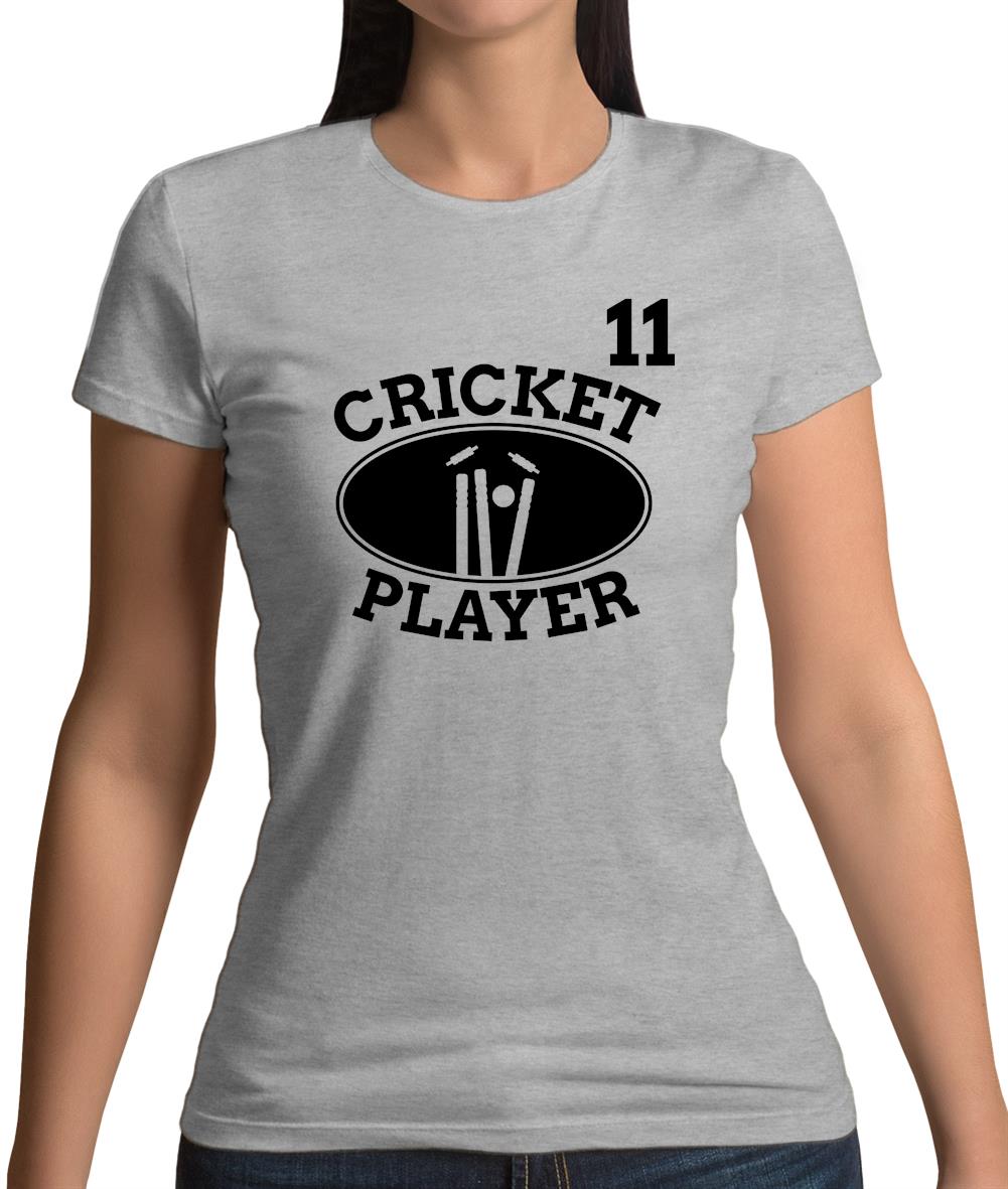 Cricket Player 11 Womens T-Shirt Cricket Player 11 Womens T-Shirt