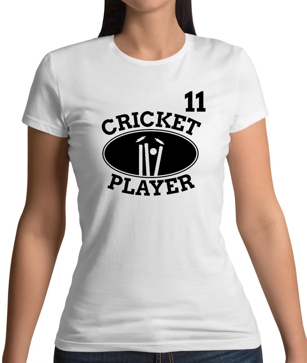 Cricket Player 11 Womens T-Shirt Cricket Player 11 Womens T-Shirt