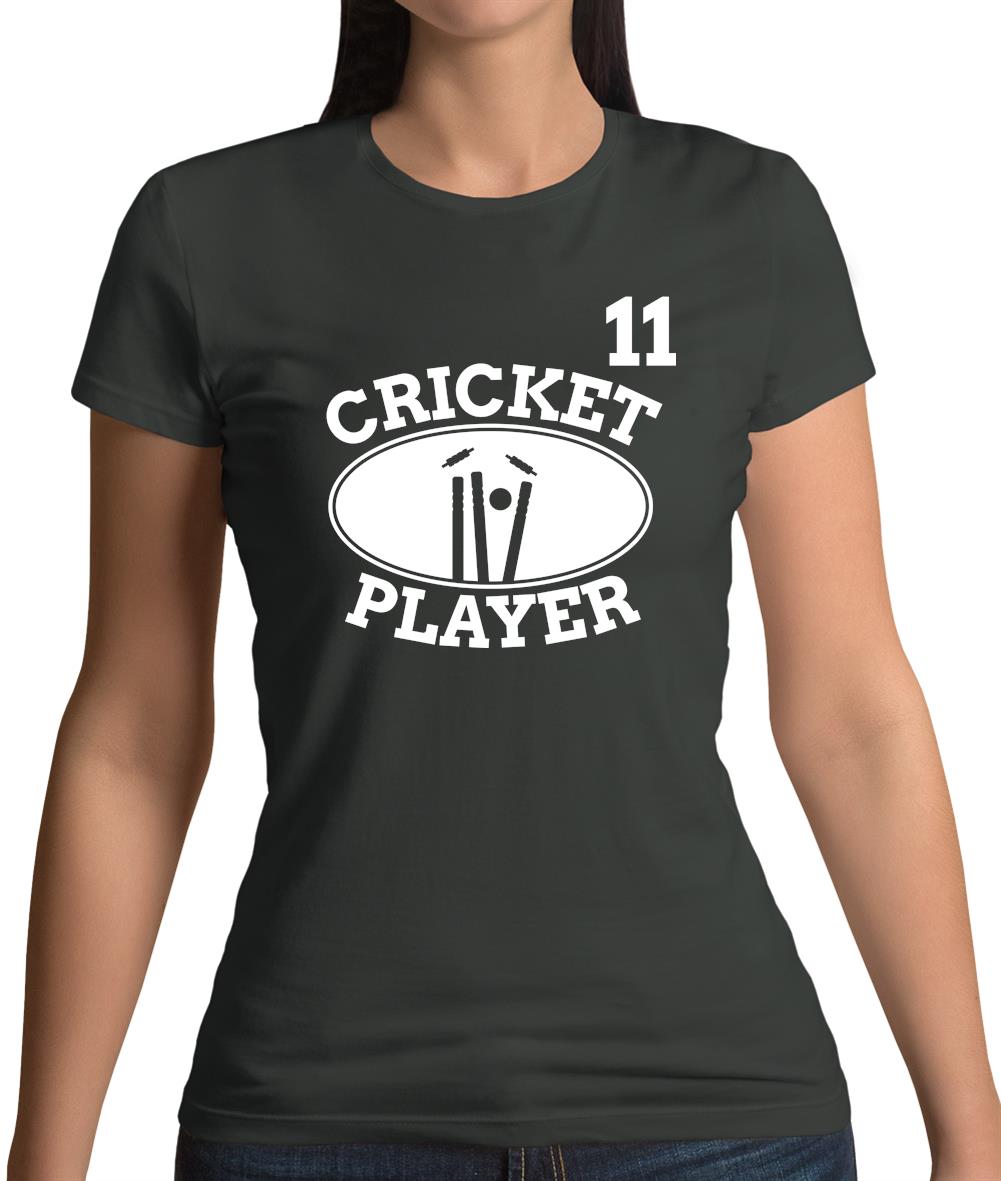 Cricket Player 11 Womens T-Shirt Cricket Player 11 Womens T-Shirt