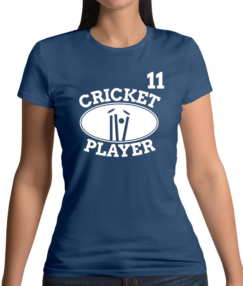 Cricket Player 11 Womens T-Shirt Cricket Player 11 Womens T-Shirt
