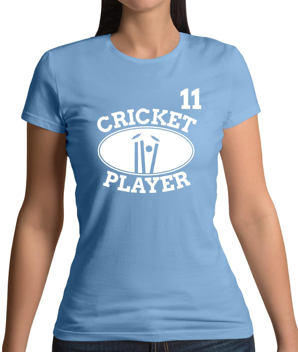 Cricket Player 11 Womens T-Shirt Cricket Player 11 Womens T-Shirt