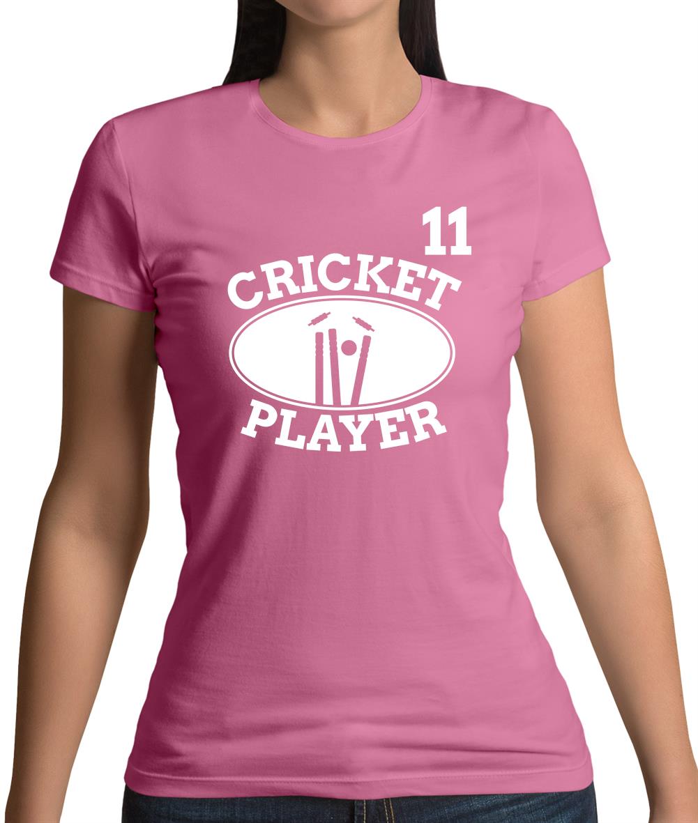 Cricket Player 11 Womens T-Shirt Cricket Player 11 Womens T-Shirt
